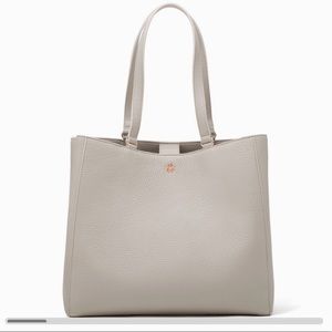 Dagne Dover Allyn Tote (Large, Bone Leather)
